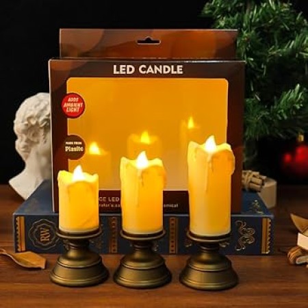 LED Flameless Candle Set 3 Pcs
