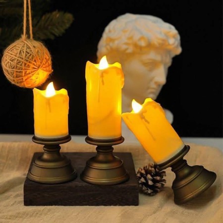LED Flameless Candle Set 3 Pcs