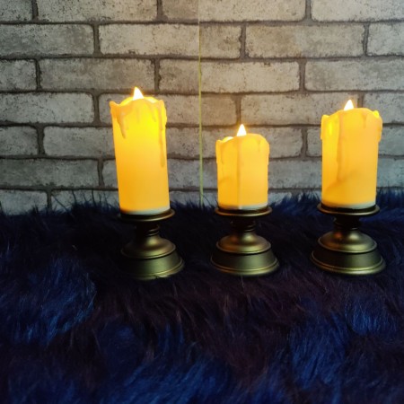 LED Flameless Candle Set 3 Pcs